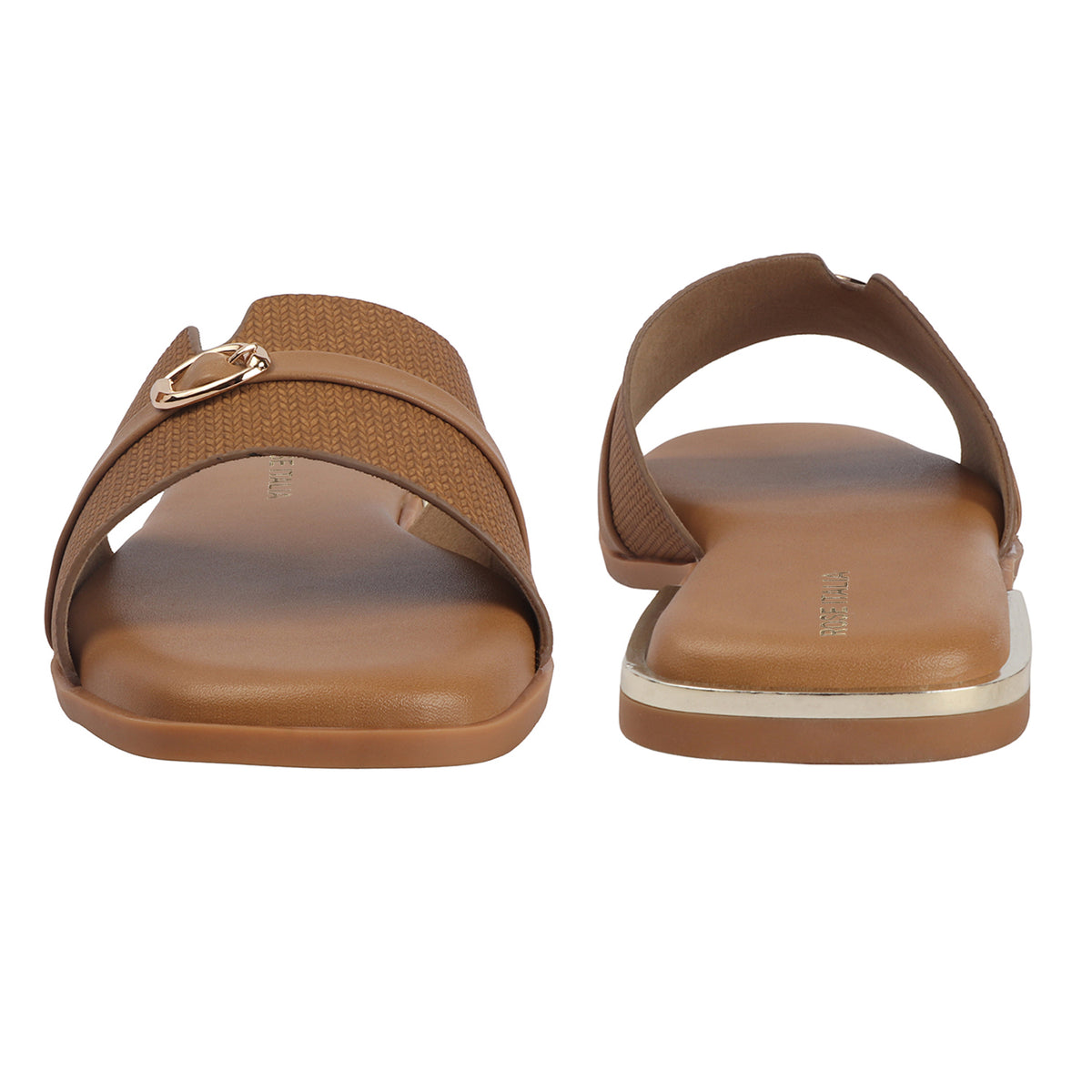 Open-Toe Slip-on Flat Sandals