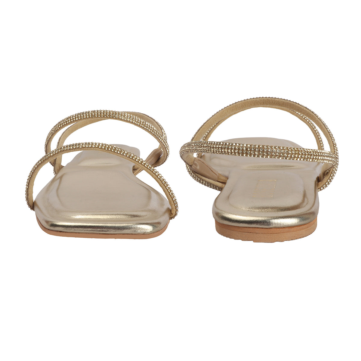 Rose Italia chic gold-toned Flat Sandals