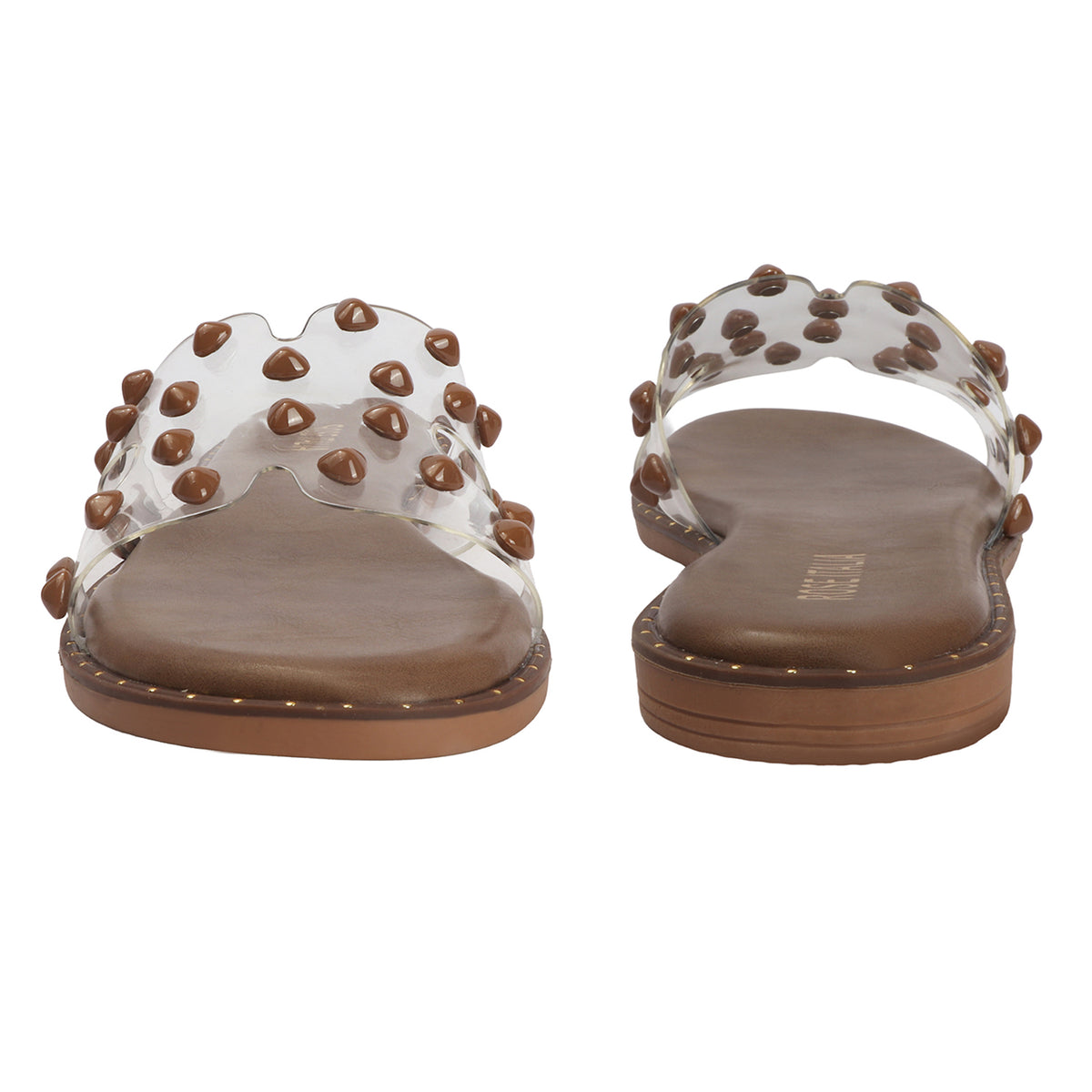 Rose Italia Transparent Slip-on Flat Sandals