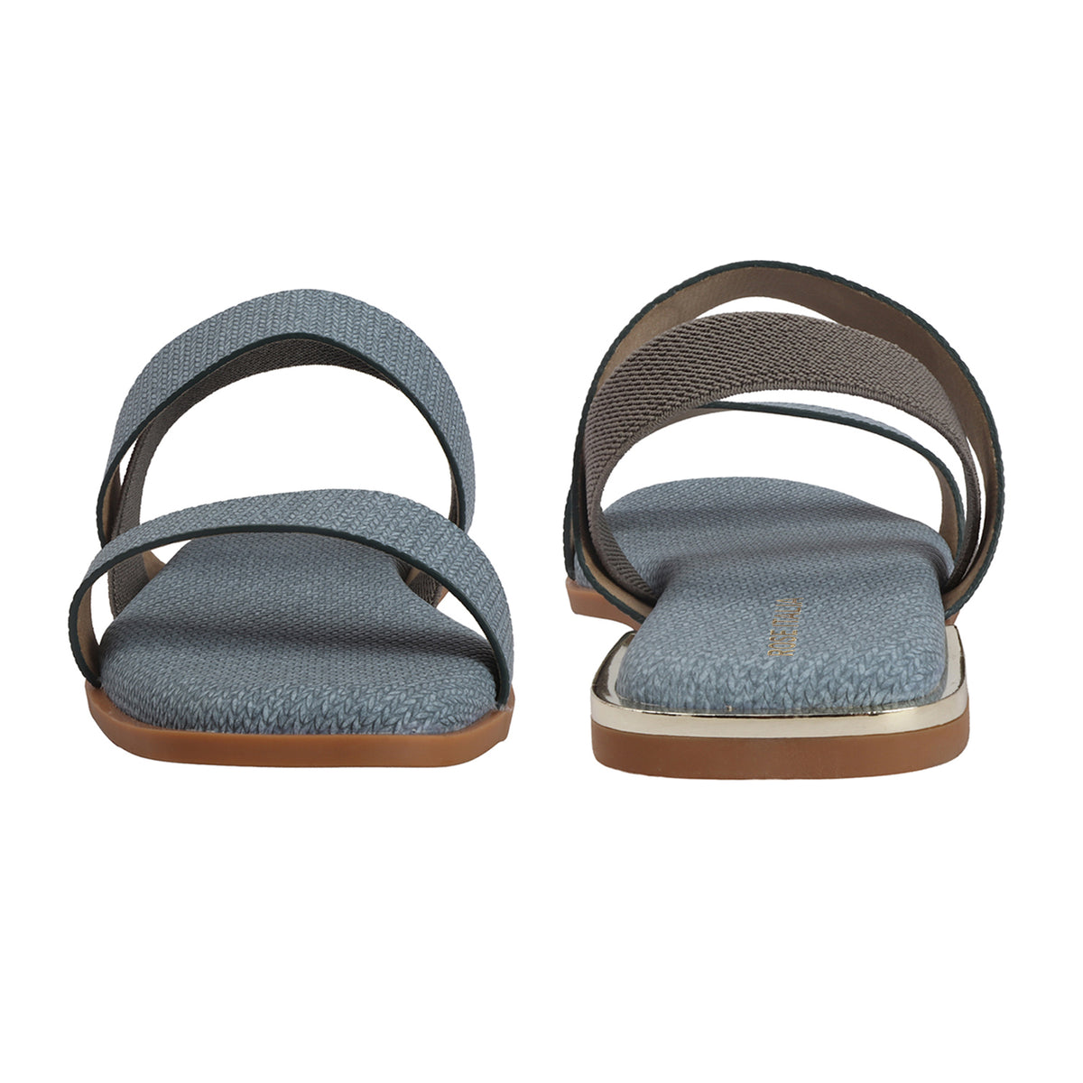 Contemporary Double-strap Slip-on Flat Sandals
