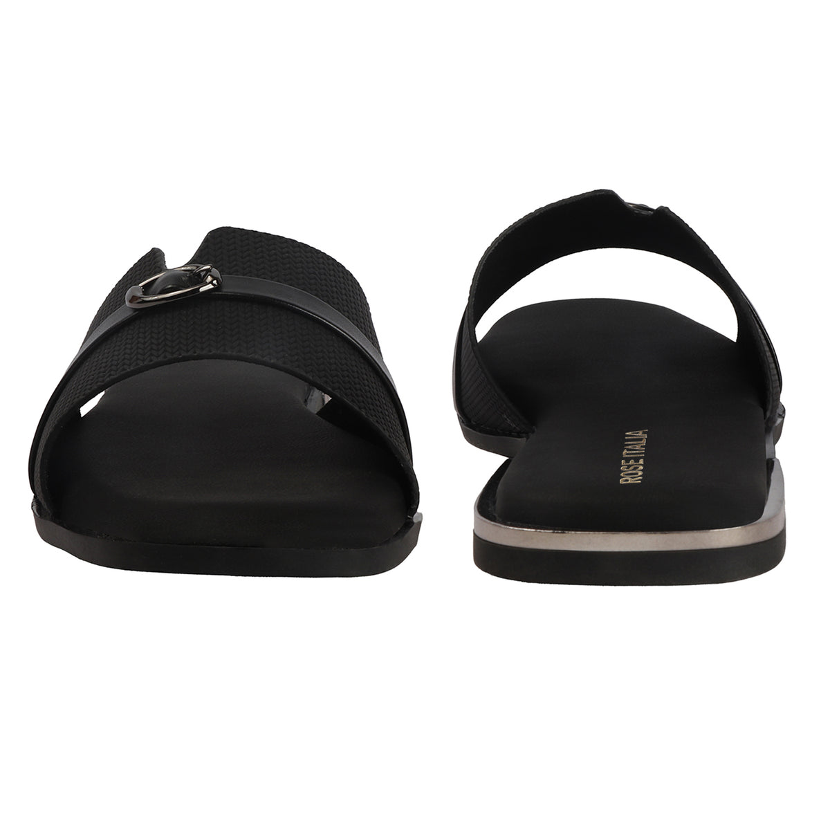 Open-Toe Slip-on Flat Sandals