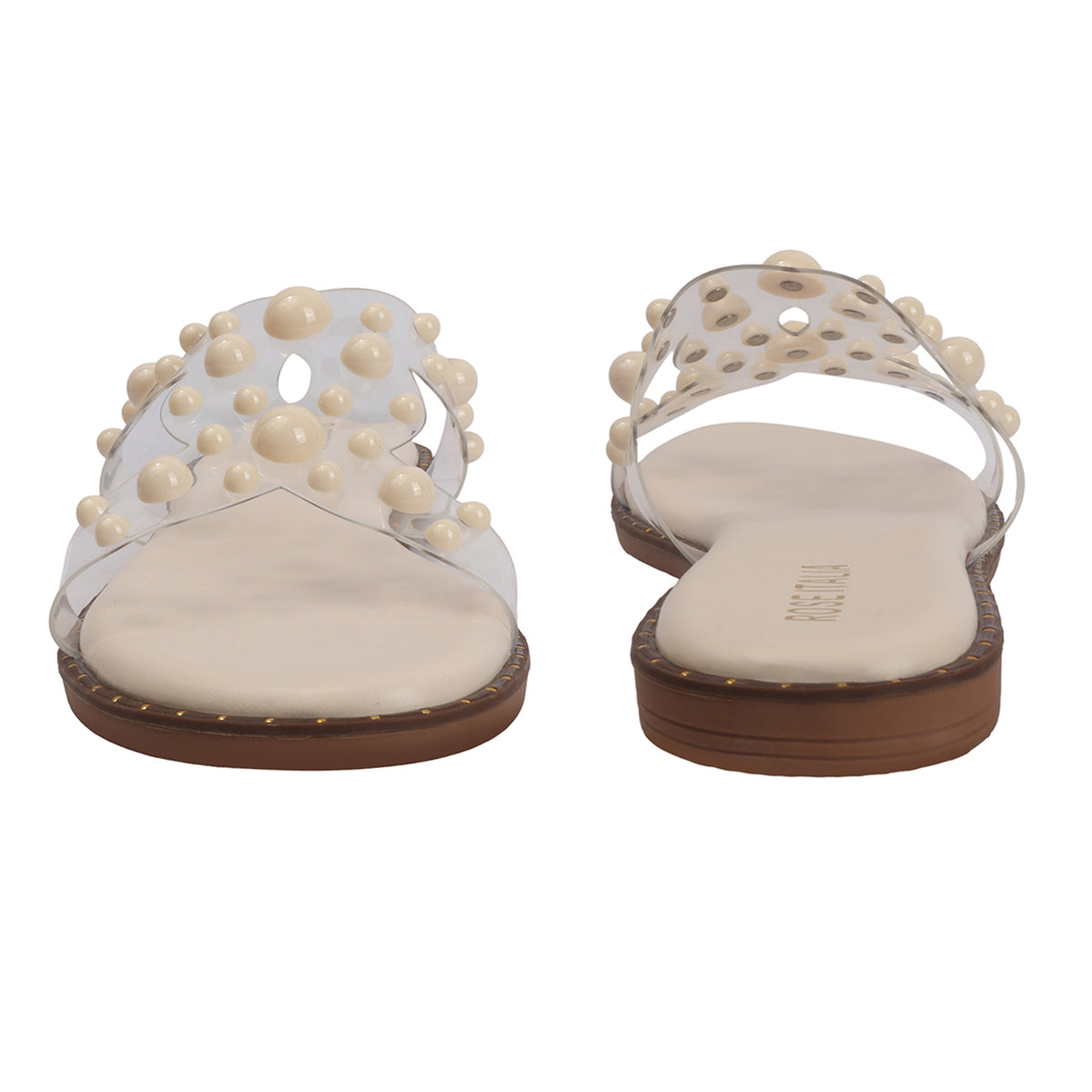 Transparent Bubble Stud Slip-on Flat Sandals