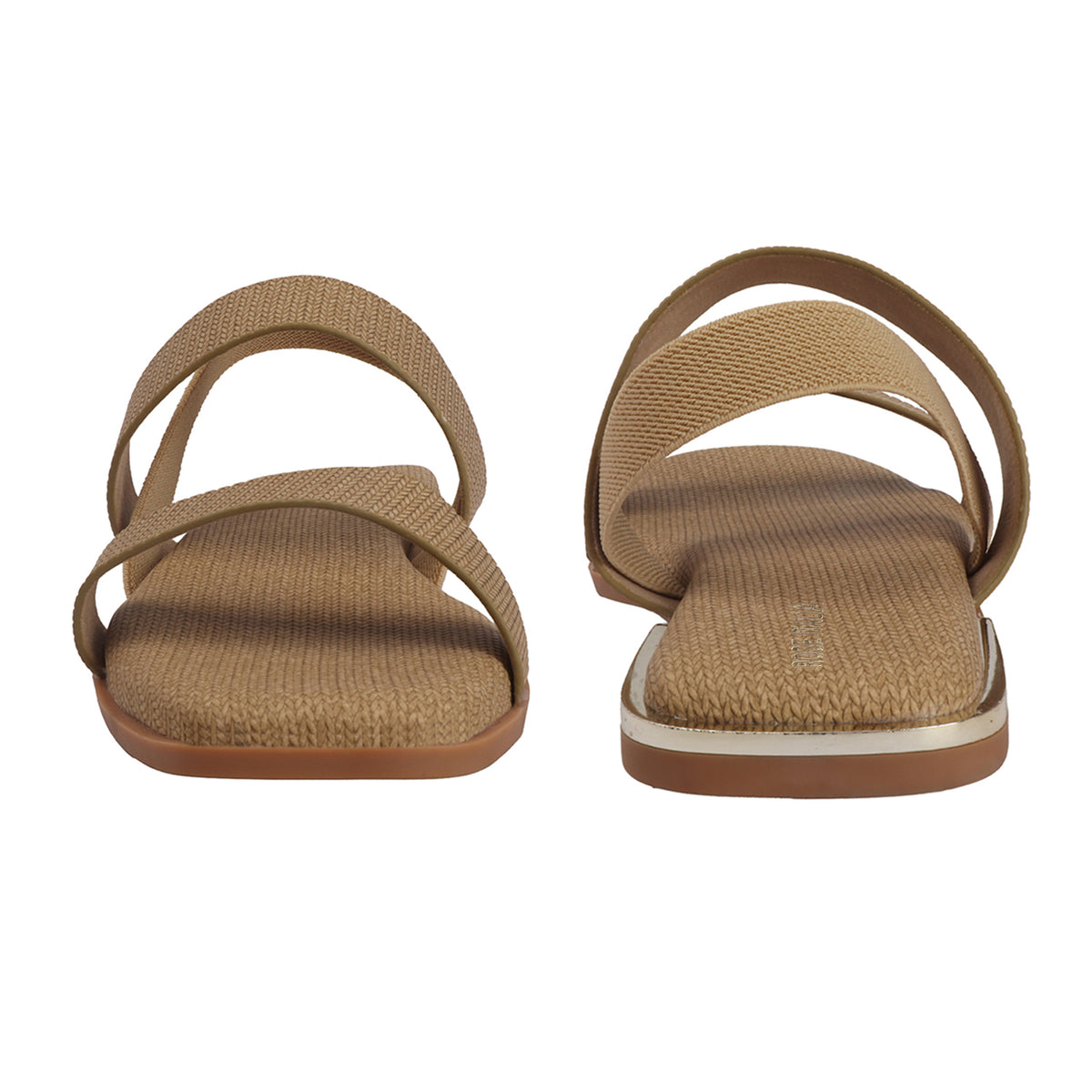 Contemporary Double-strap Slip-on Flat Sandals