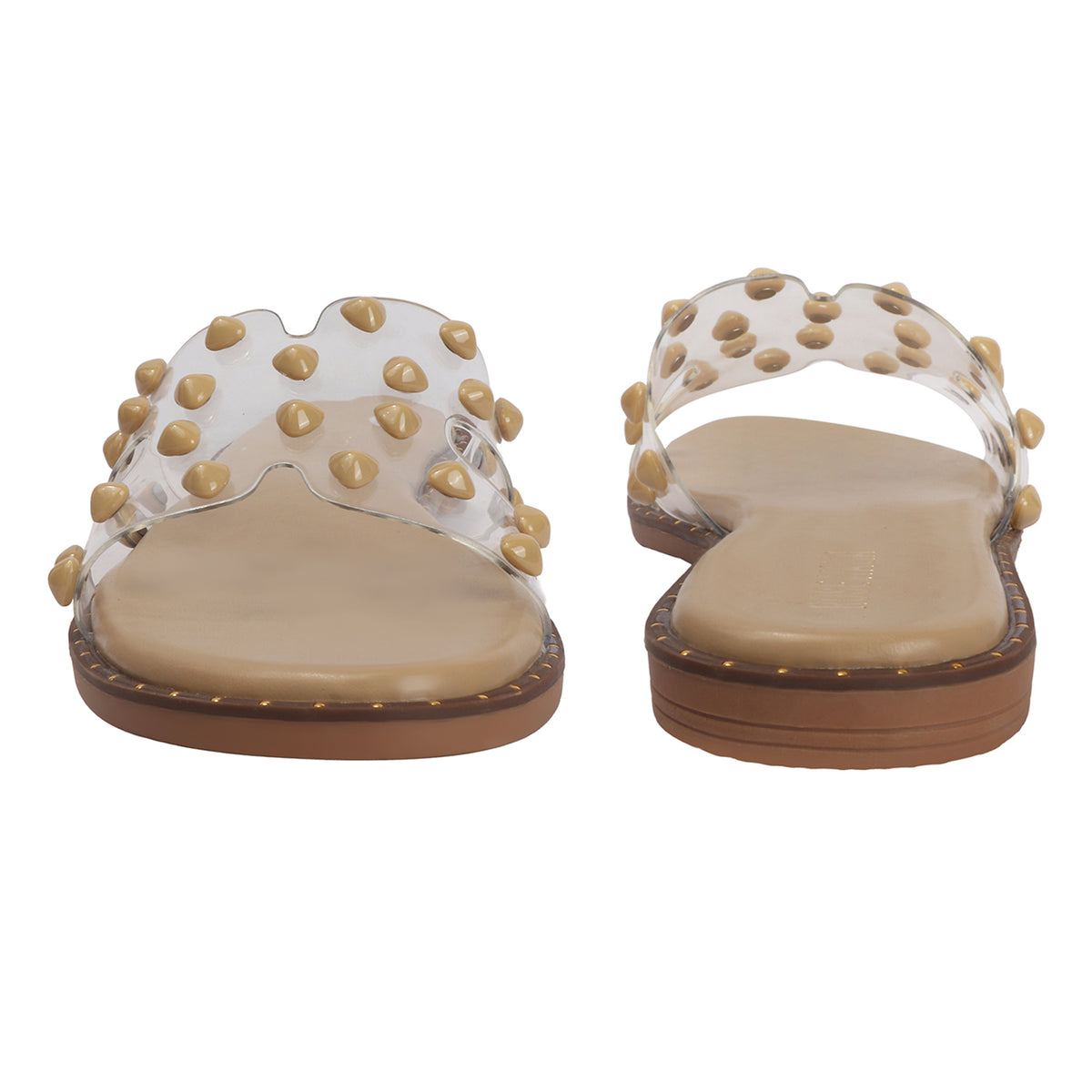 Rose Italia Transparent Slip-on Flat Sandals