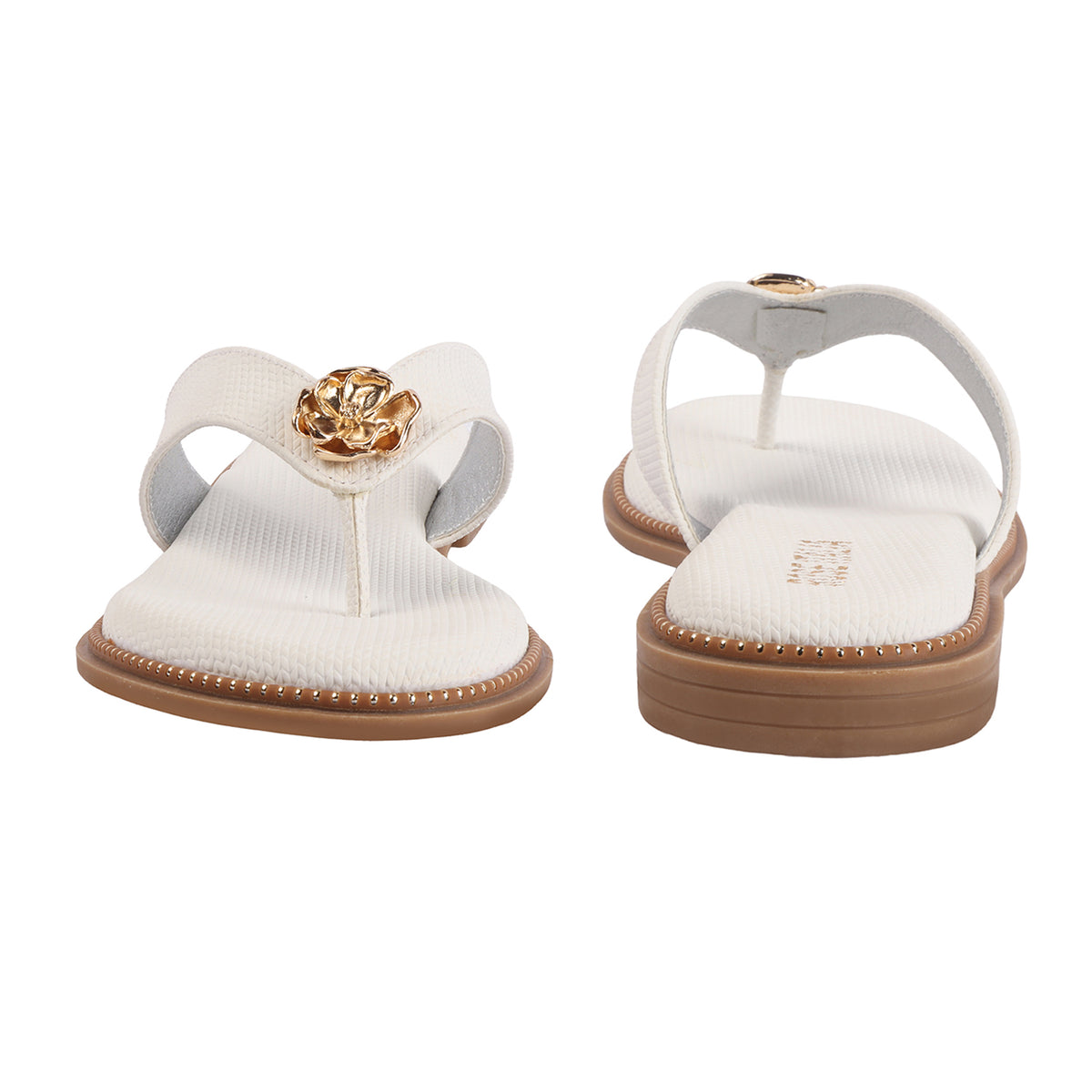 Rose Italia Toe-Ring Slip-on Flat Sandals