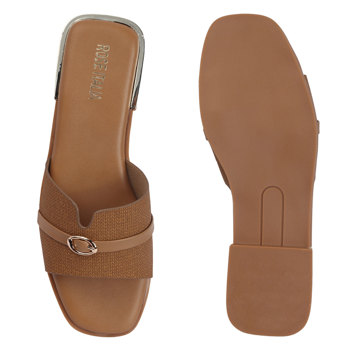 Open-Toe Slip-on Flat Sandals