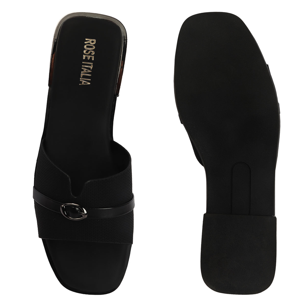 Open-Toe Slip-on Flat Sandals
