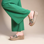 Python Chic Wedges