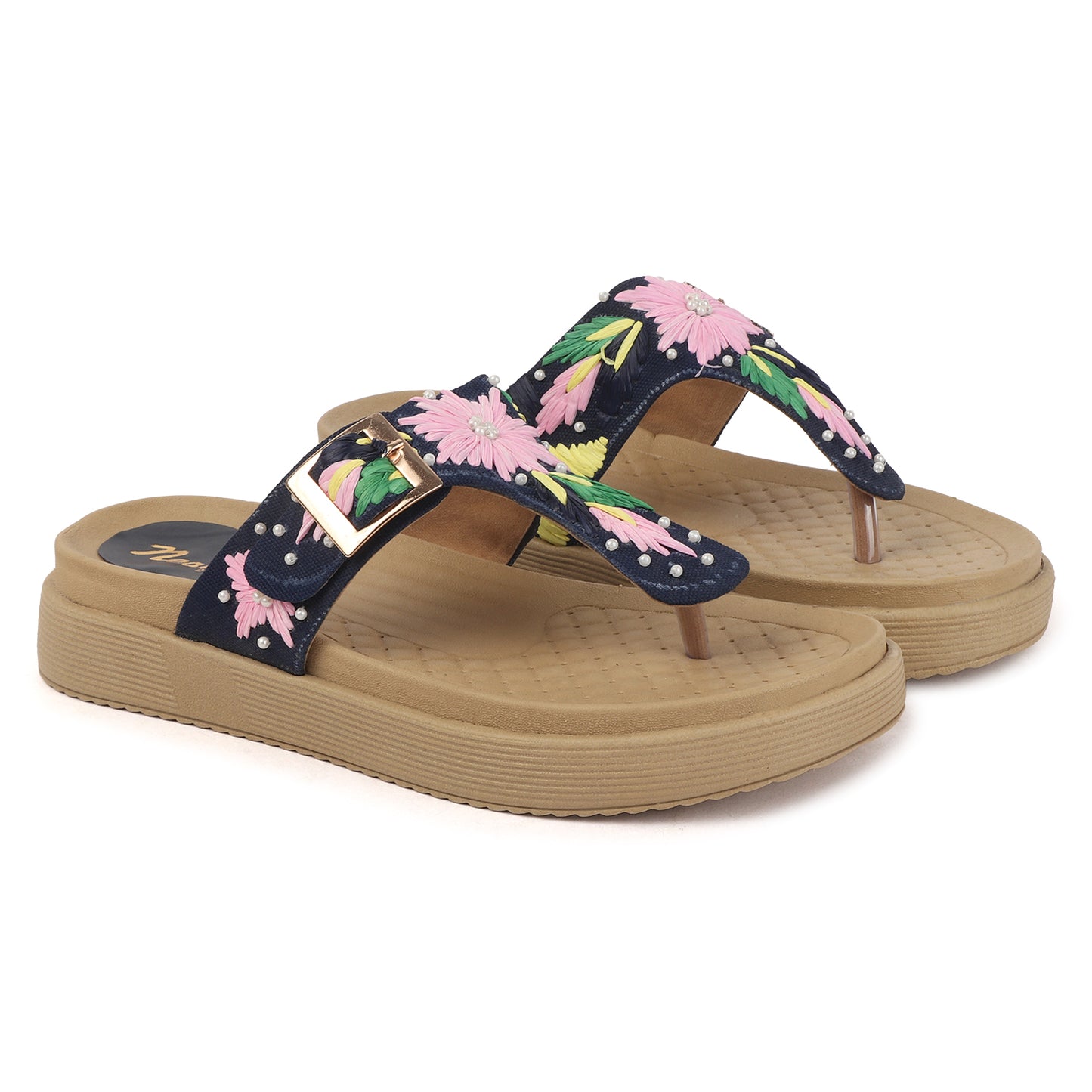 Flora Buckle Slides
