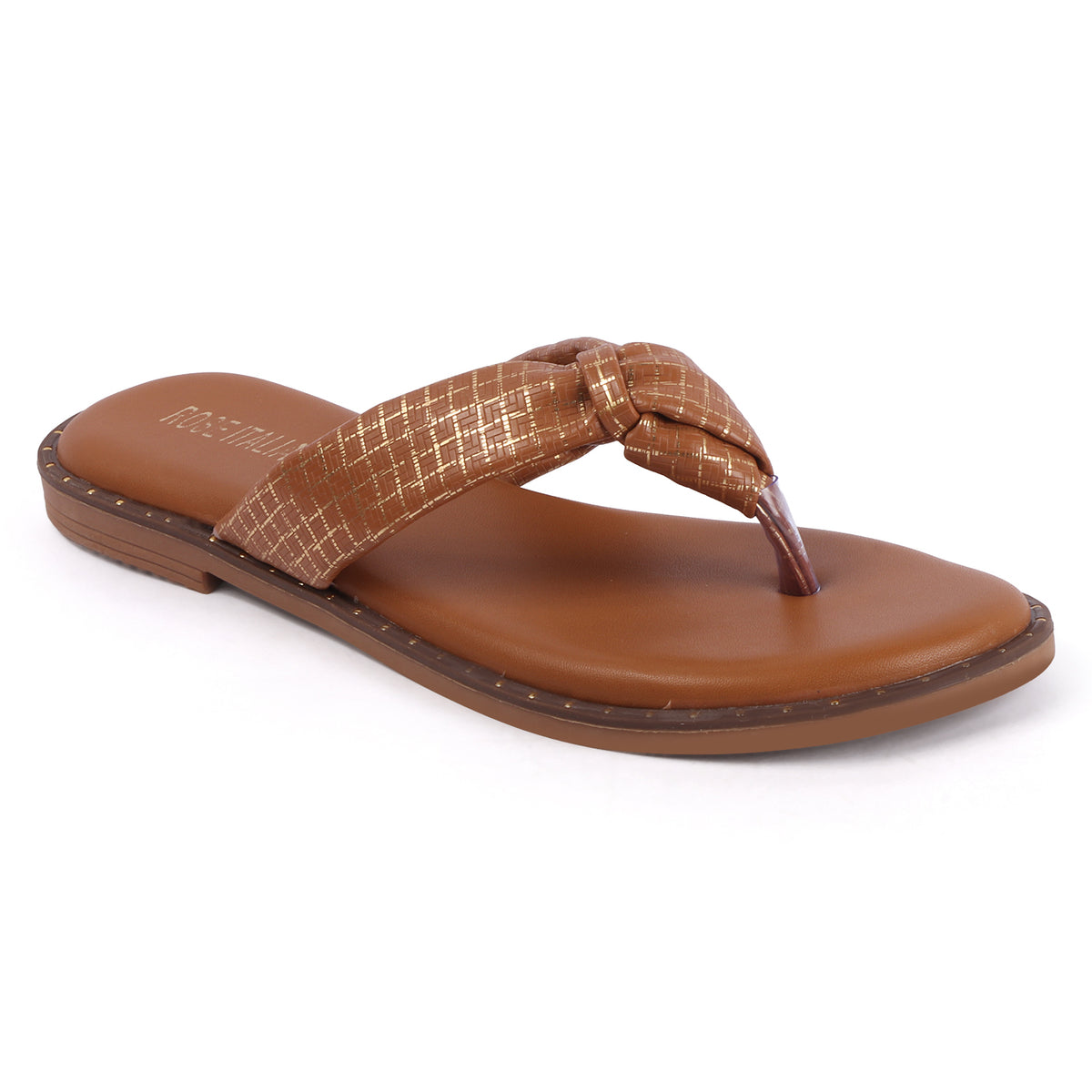 Rose Italia Knotted toe-ring Slip-on Flat Sandals