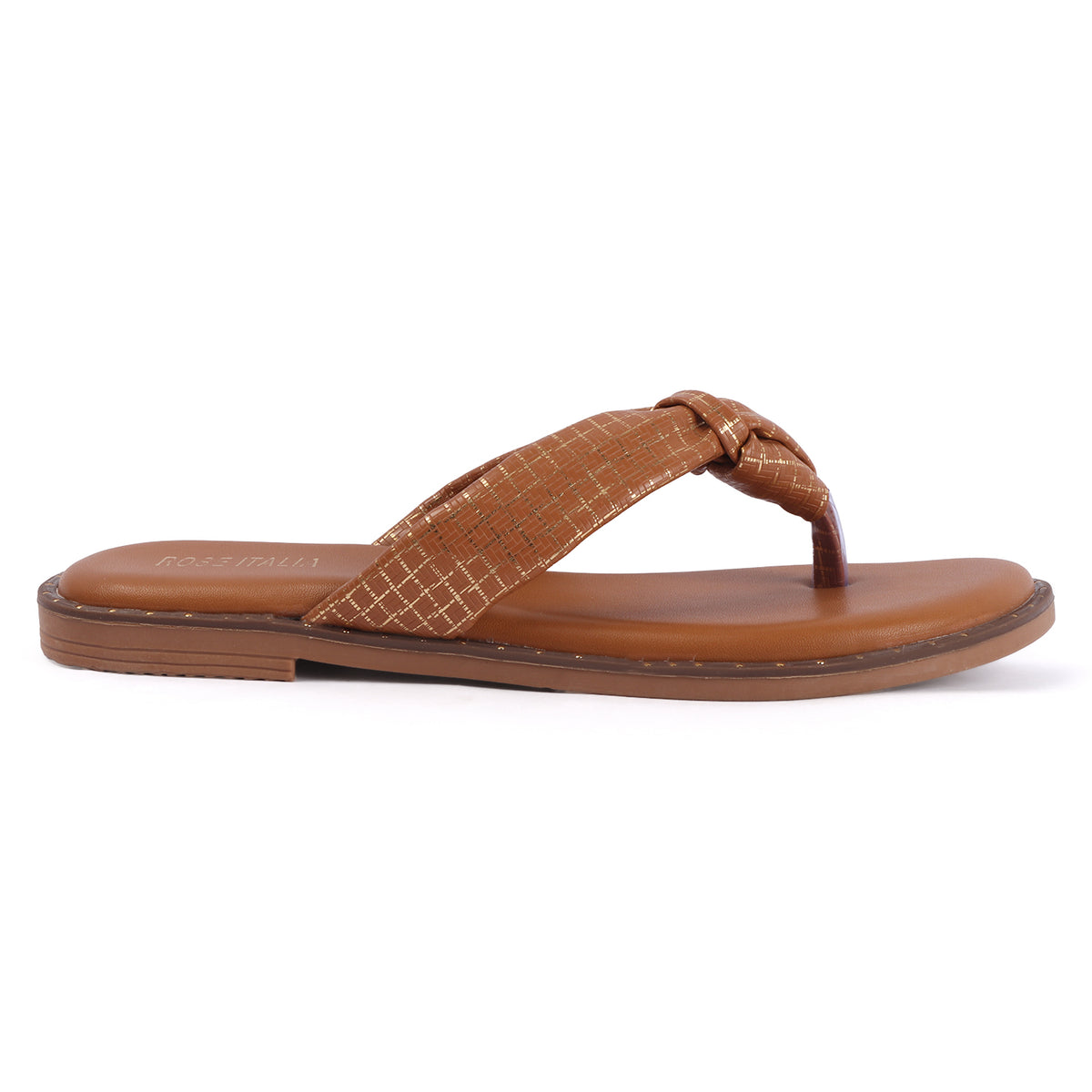 Rose Italia Knotted toe-ring Slip-on Flat Sandals