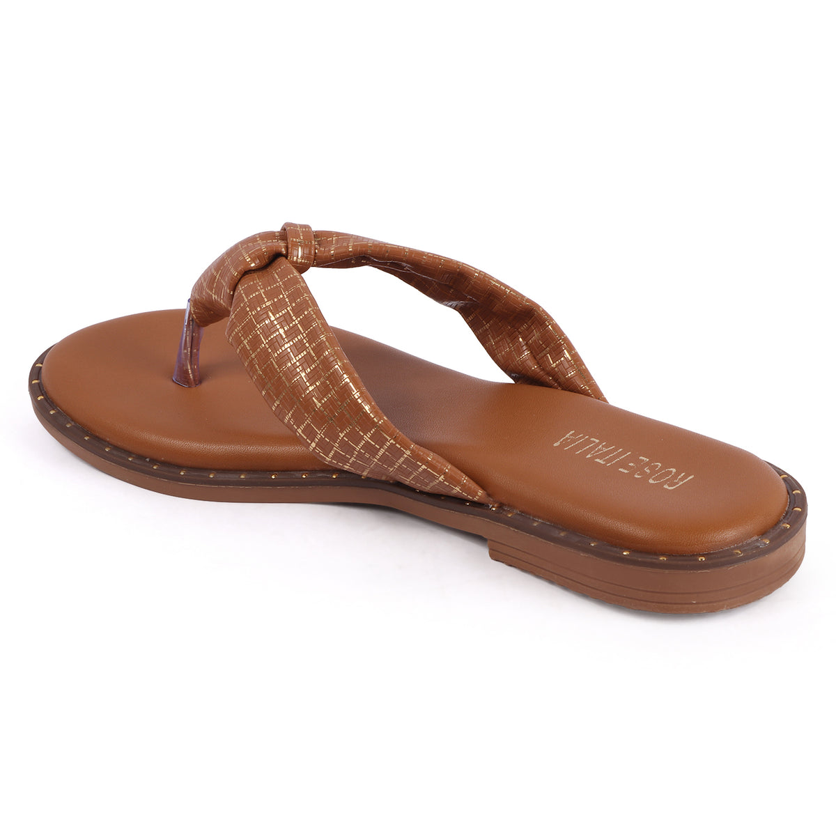 Rose Italia Knotted toe-ring Slip-on Flat Sandals