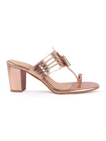 Rose Italia Tassel Block Heel Sandals