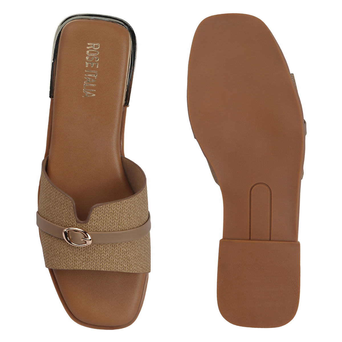Open-Toe Slip-on Flat Sandals