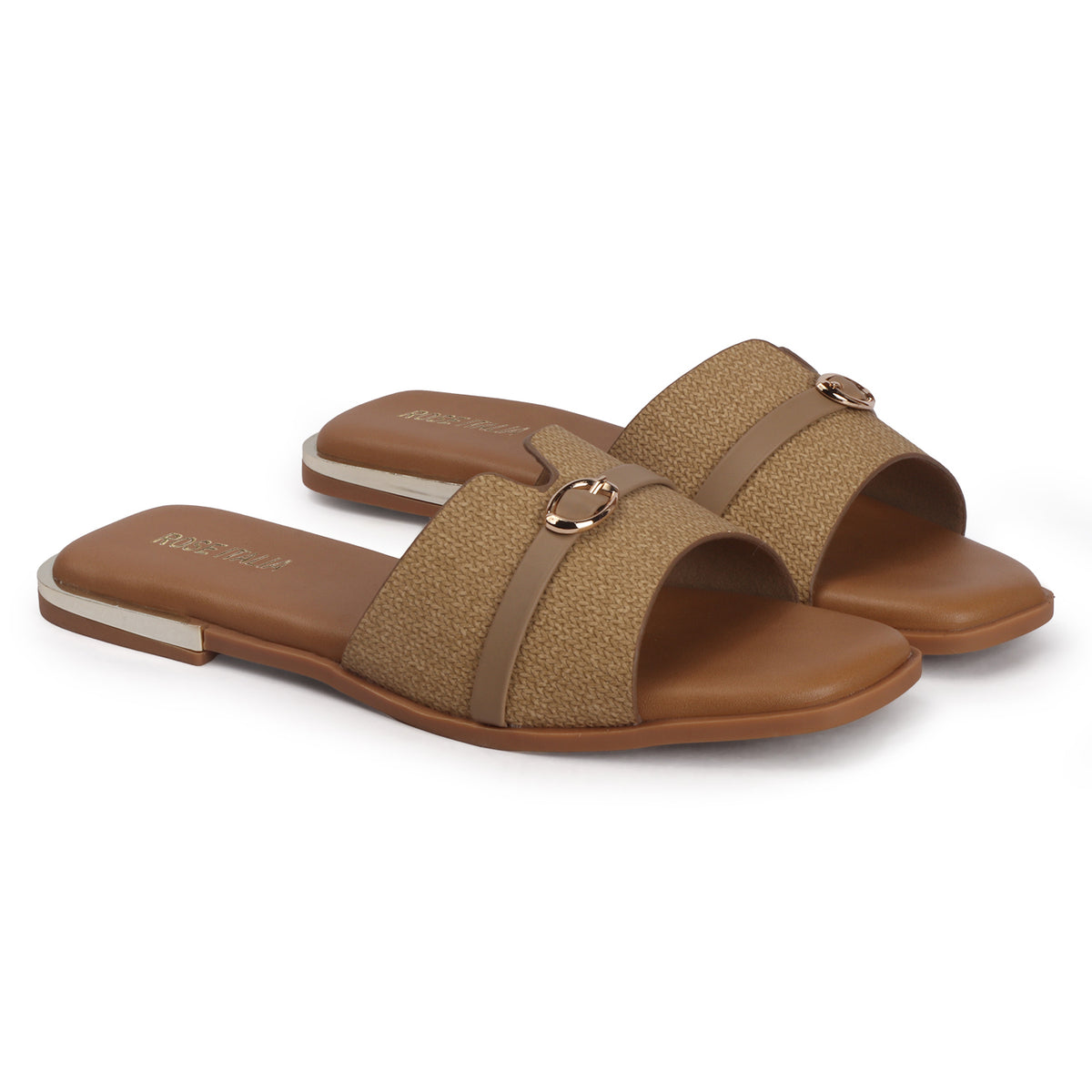 Open-Toe Slip-on Flat Sandals