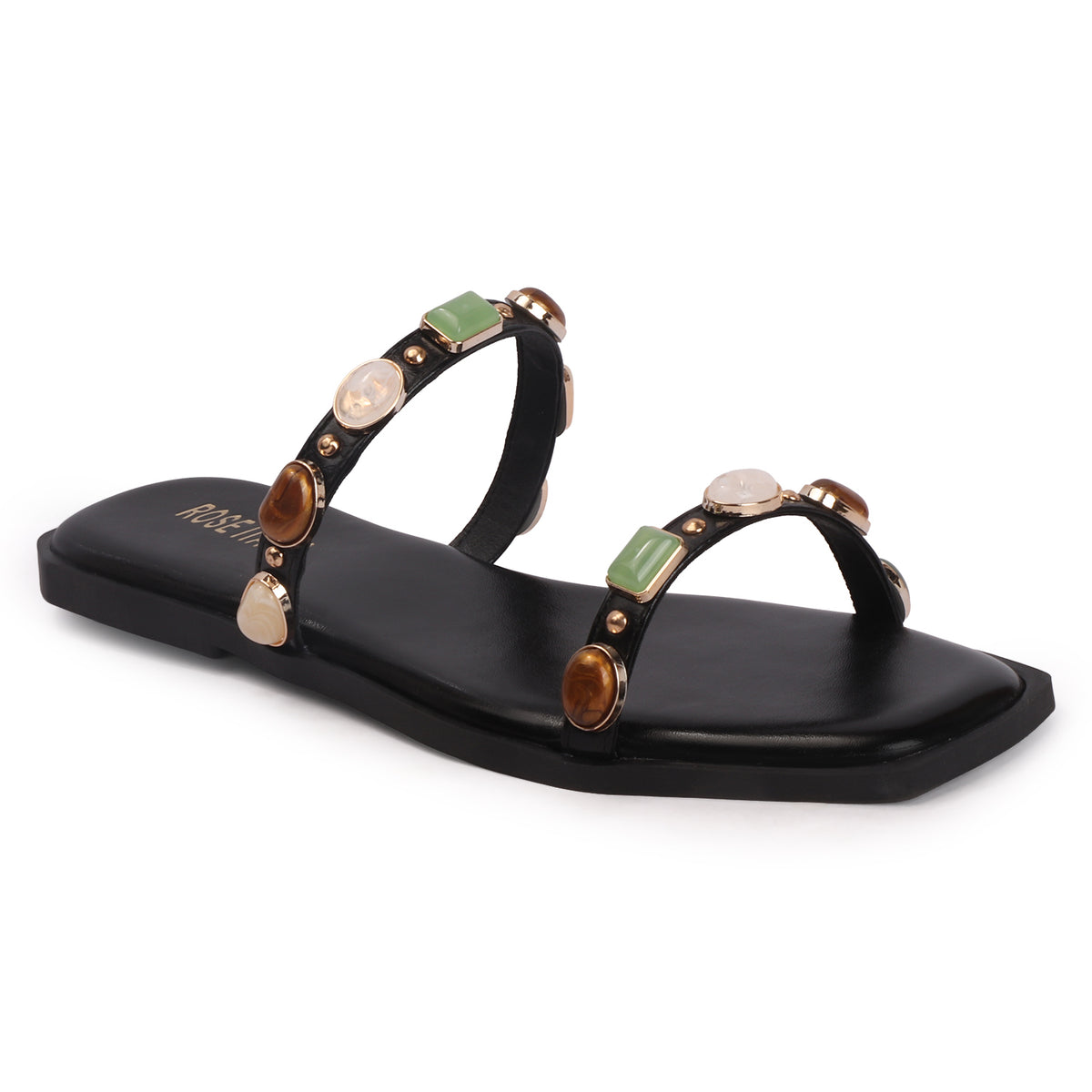 Rose Italia Slip-on Flat Sandals