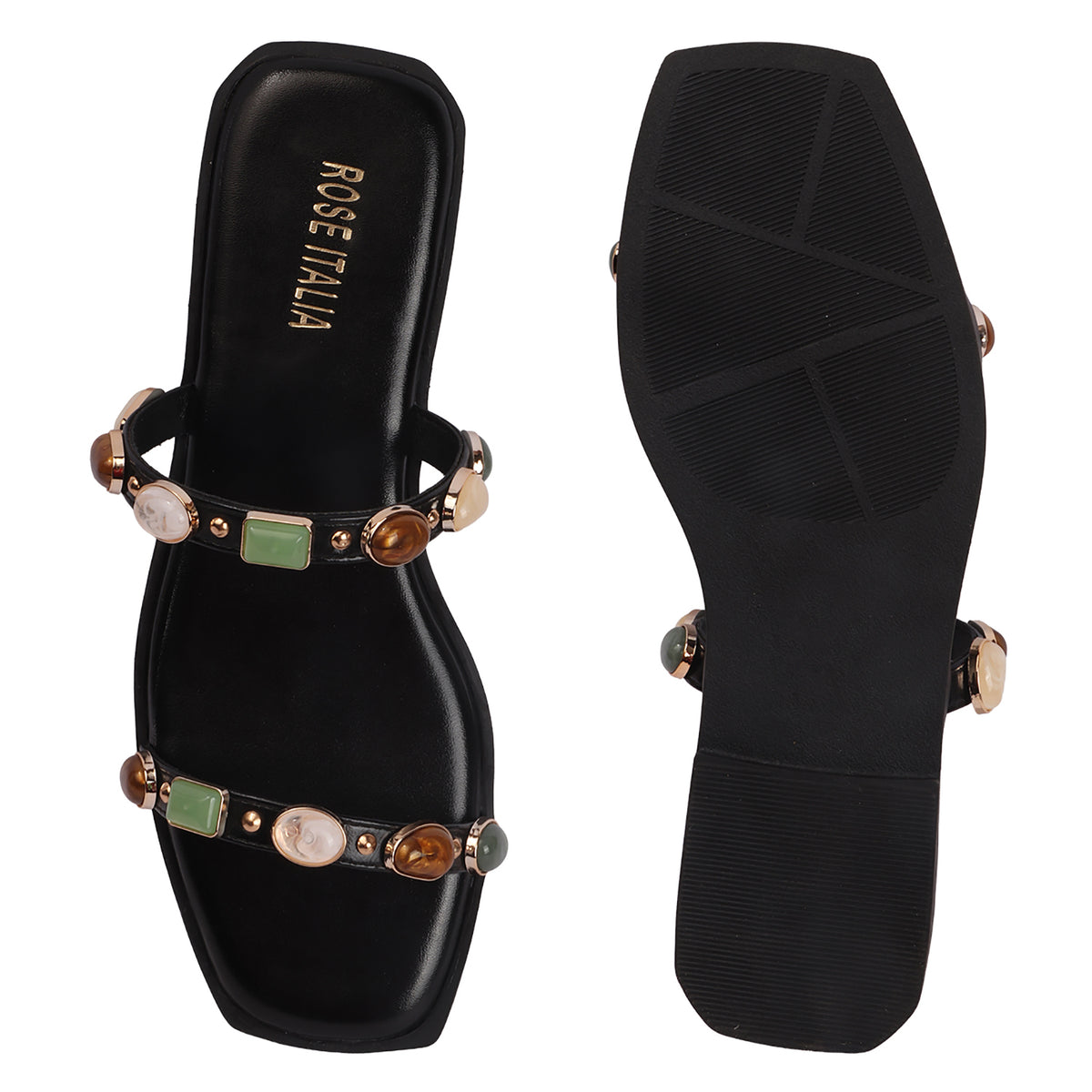 Rose Italia Slip-on Flat Sandals