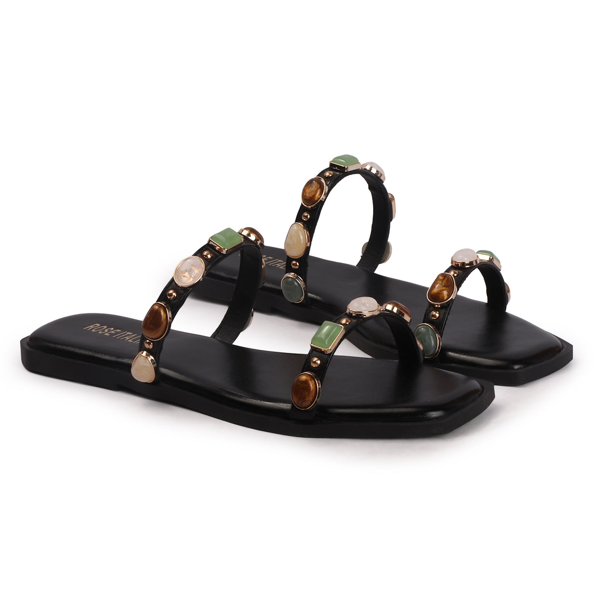 Rose Italia Slip-on Flat Sandals