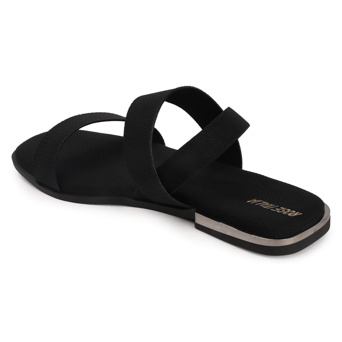 Contemporary Double-strap Slip-on Flat Sandals