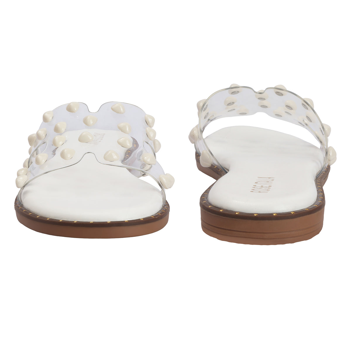 Rose Italia Transparent Slip-on Flat Sandals