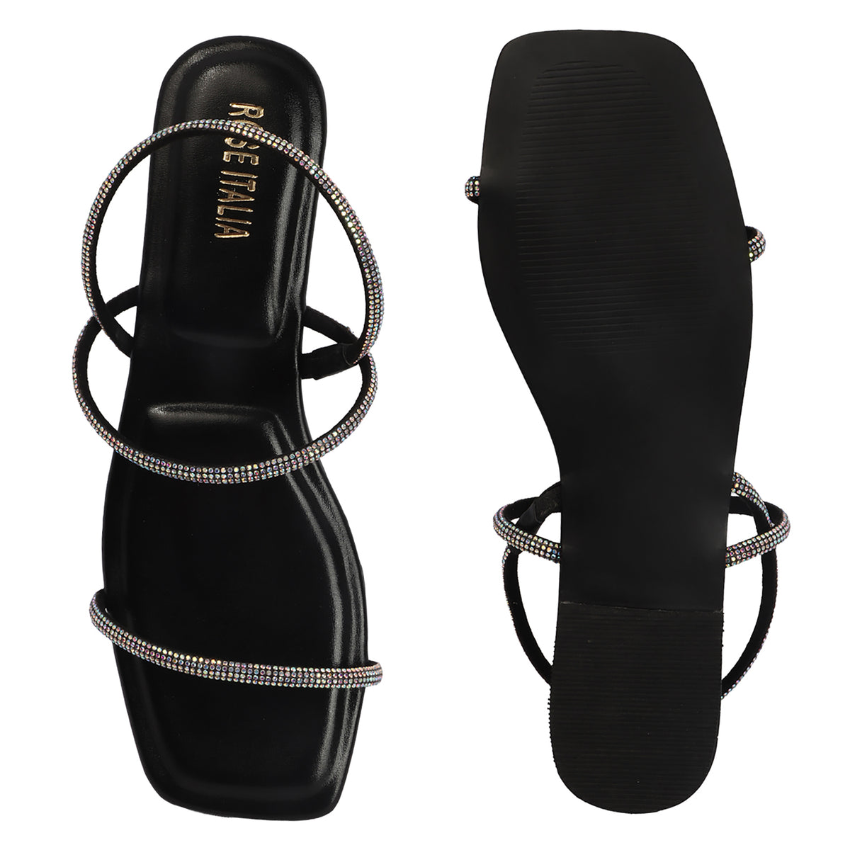 Rose Italia chic gold-toned Flat Sandals