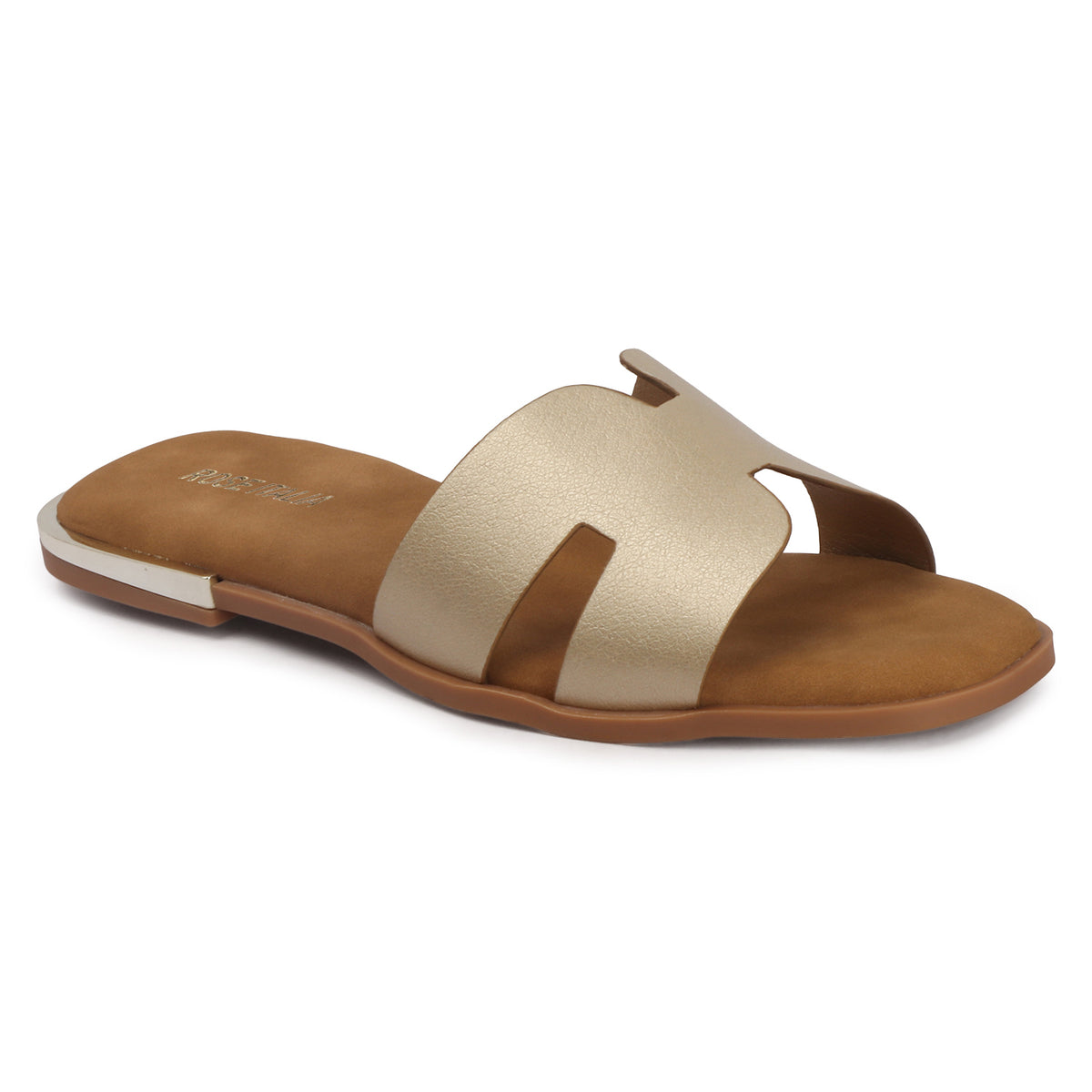 H-cut Slip-on Flat Sandals