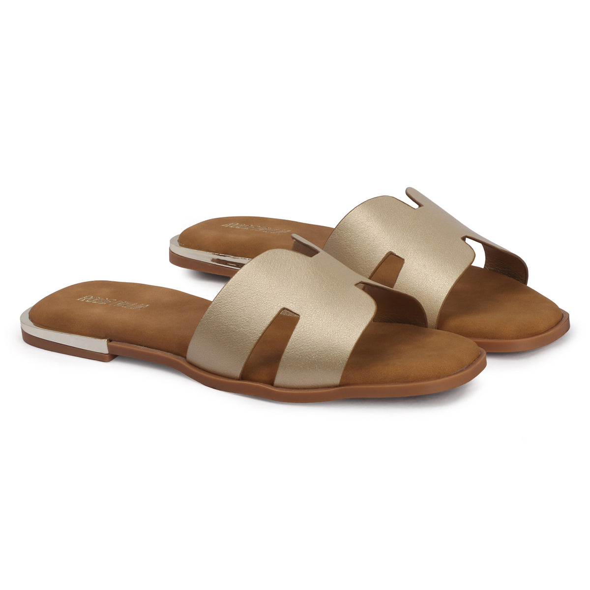 H-cut Slip-on Flat Sandals