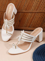 Rose Italia Tassel Block Heel Sandals