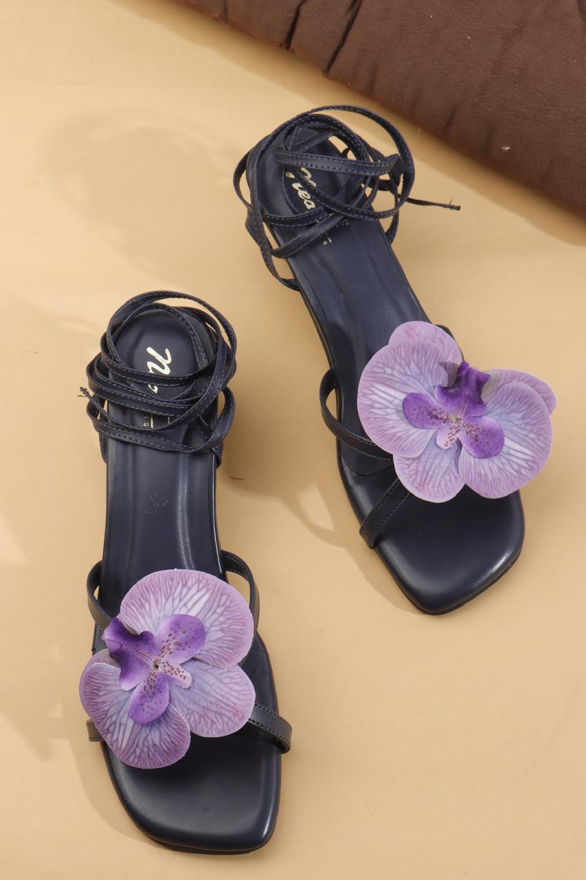 Orchid Flower Embellishment – Tie-Up Heels