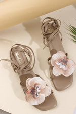 Orchid Flower Embellishment – Tie-Up Heels