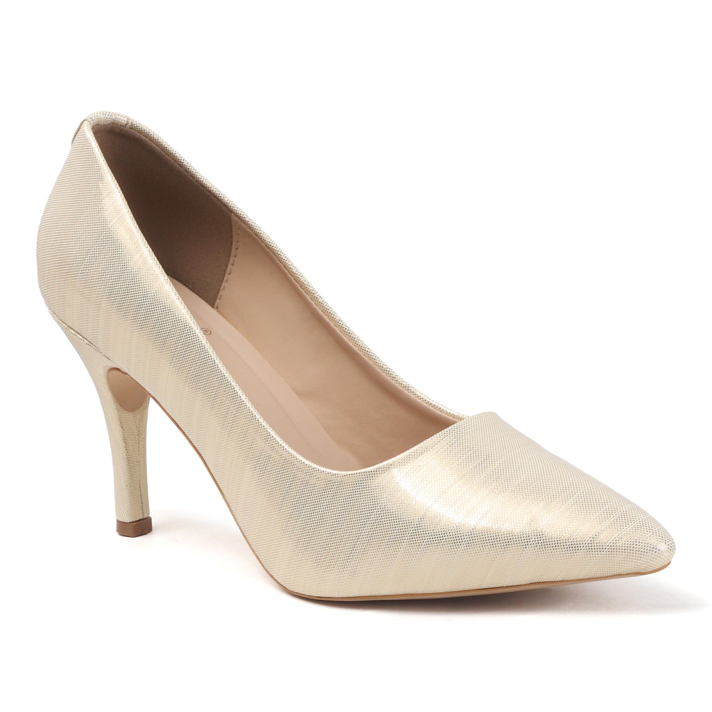 Shimmer Fabric Pointed Pumps