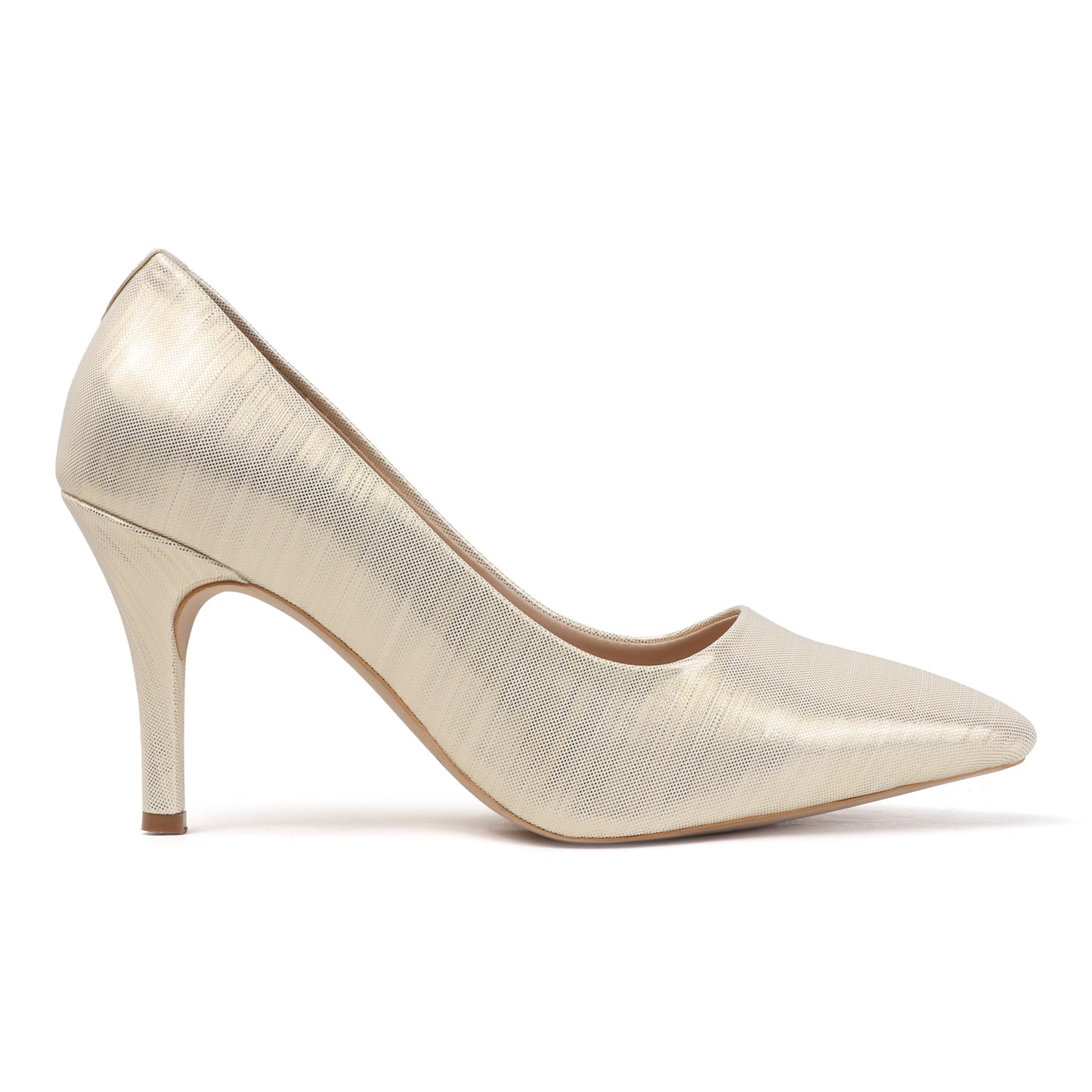 Shimmer Fabric Pointed Pumps