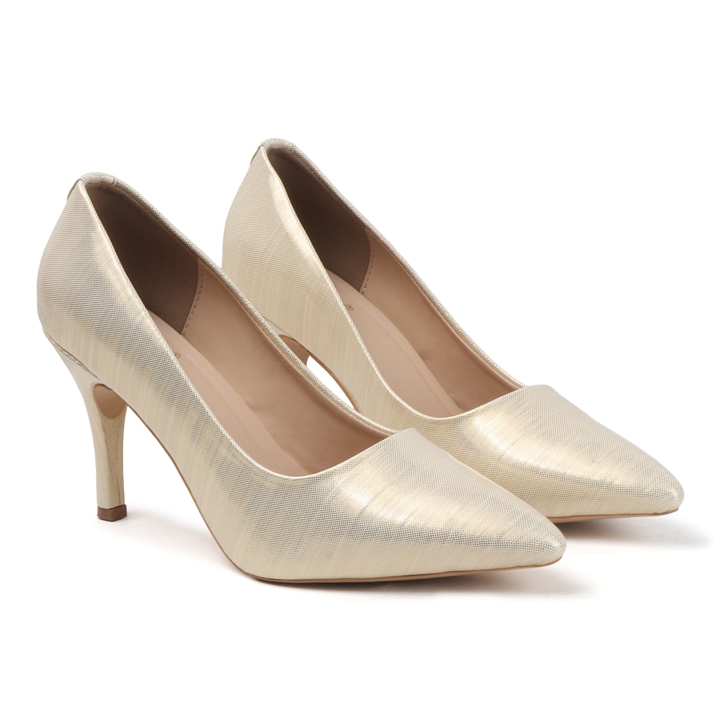Shimmer Fabric Pointed Pumps