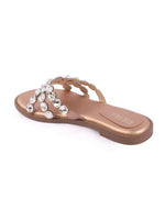 Rose Italia Embellished Flat Sandals