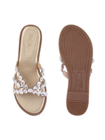Rose Italia Embellished Flat Sandals