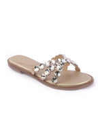 Rose Italia Embellished Flat Sandals
