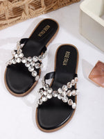Rose Italia Embellished Flat Sandals