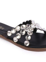 Rose Italia Embellished Flat Sandals
