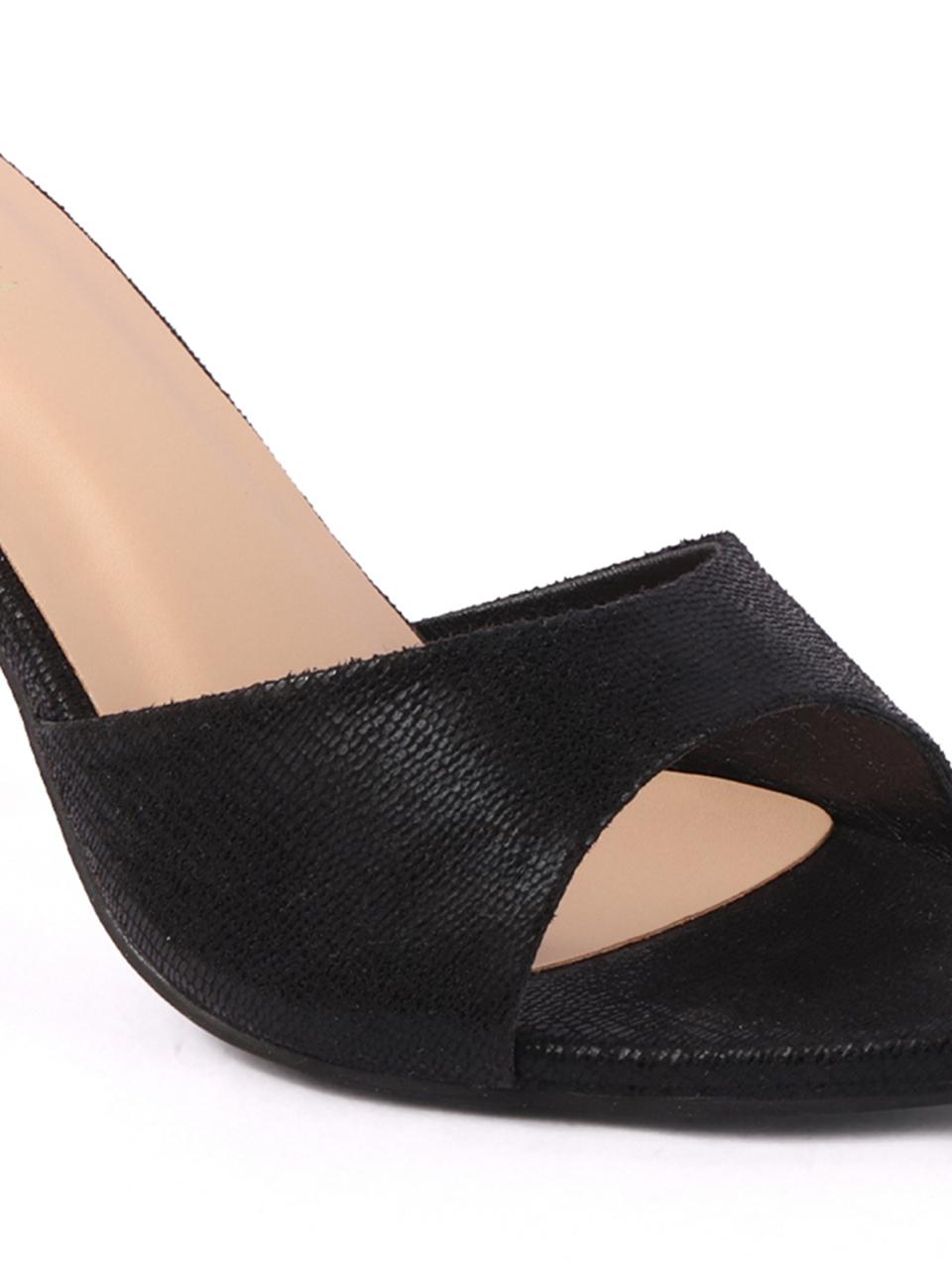 Rose Italia Stiletto Heel Mules