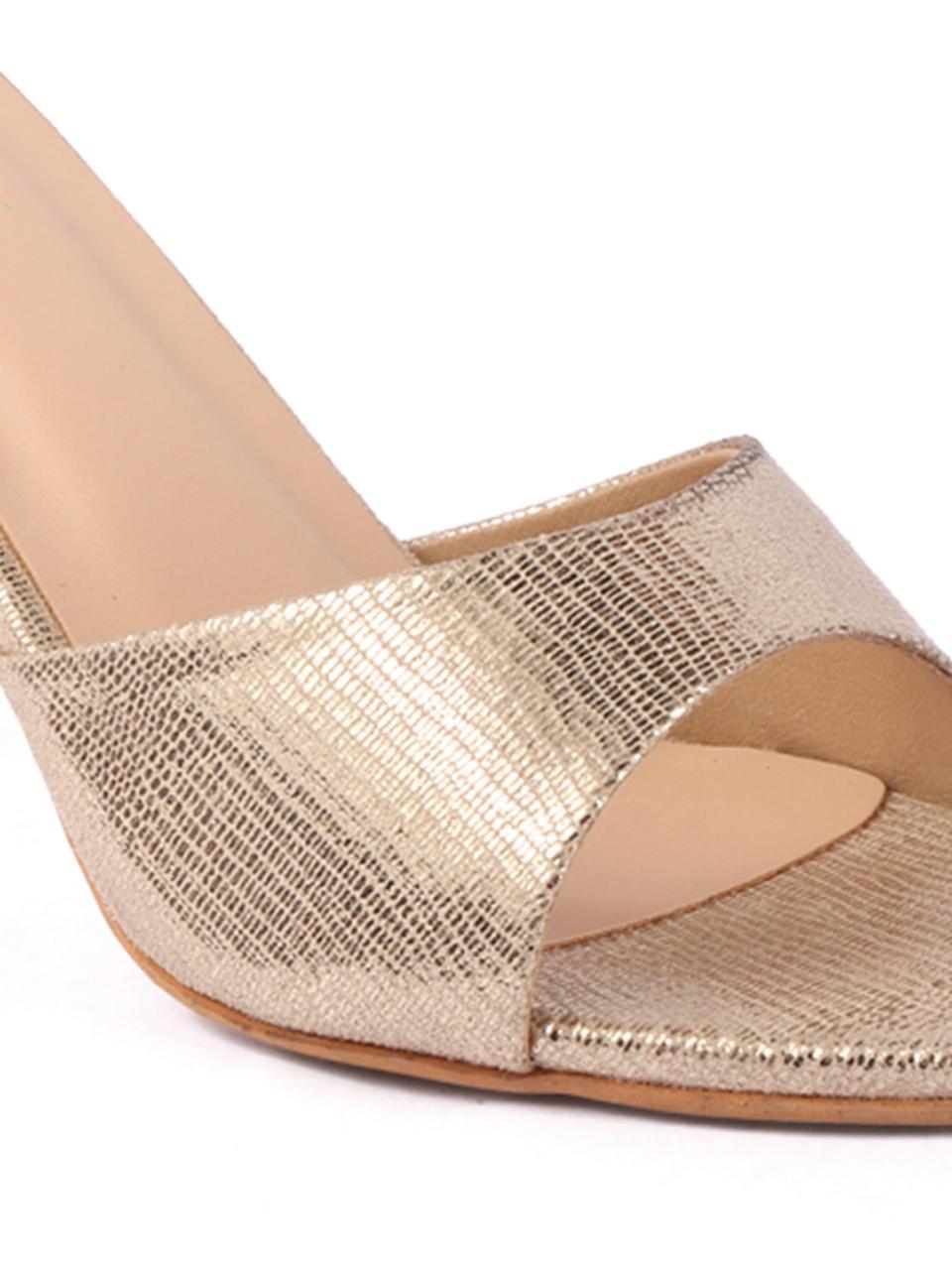 Rose Italia Stiletto Heel Mules